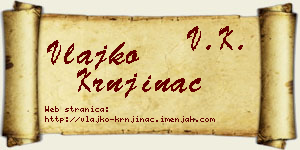 Vlajko Krnjinac vizit kartica